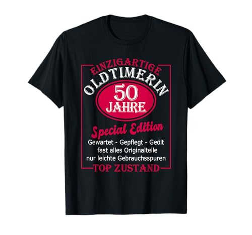 50 Geburtstag Frau 50 Jahre Frauen T-Shirt 50 Geburtstag Frau 50 Jahre Frauen T-Shirt von Geschenke zum 50 Geburtstag Frau Designs