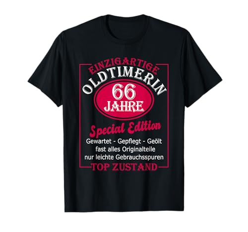 66 Geburtstag Frau 66 Jahre Frauen T-Shirt 66 Geburtstag Frau 66 Jahre Frauen T-Shirt von Geschenke zum 66 Geburtstag Frau Designs
