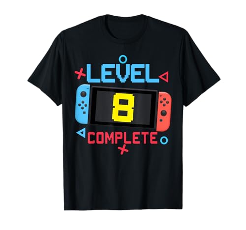 Level 8 Complete Boy 8 Years Old Bday 8th Birthday Gifts T-Shirt Level 8 Complete Boy 8 Years Old Bday 8th Birthday Gifts T-Shirt von Geschenke zum 8. Geburtstag für Jungen und Mädchen