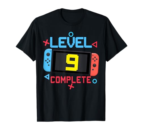 Level 9 Complete Boy 9 Years Old Bday 9th Birthday Gifts T-Shirt Level 9 Complete Boy 9 Years Old Bday 9th Birthday Gifts T-Shirt von Geschenke zum 9. Geburtstag für Jungen und Mädchen