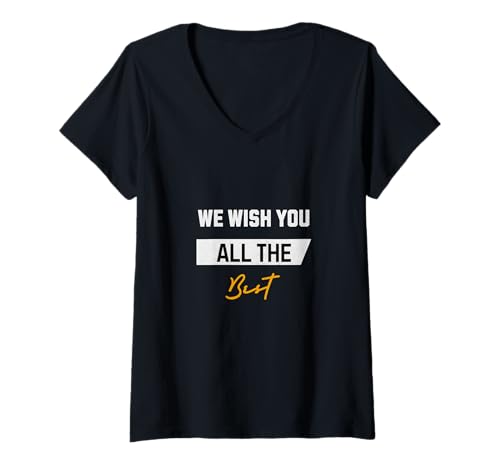 Damen Wir wünschen dir Alles Beste - Abschied Weltreise Hochzeit T-Shirt mit V-Ausschnitt von Geschenke zum Abschluss Weltreise Hochzeit