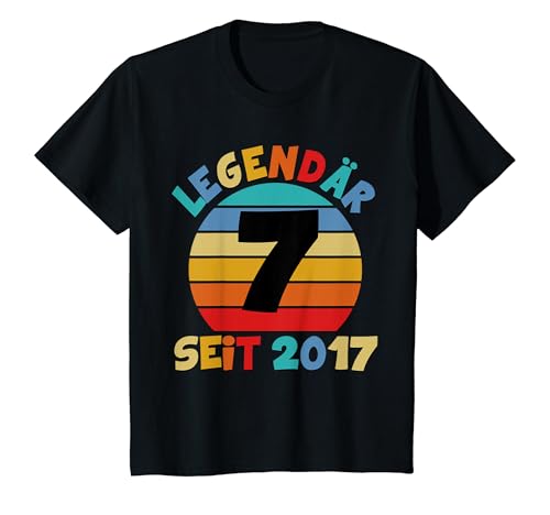 Kinder 7 Geburtstag Legendär Seit 2017 7er Geburstag 7 Jahre alt T-Shirt Kinder 7 Geburtstag Legendär Seit 2017 7er Geburstag 7 Jahre alt T-Shirt von Geschenke zum Geburtstag für Jungen Mädchen