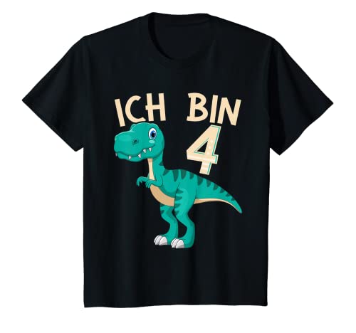Kinder 4. Geburtstag Dinosaurier Kindergeburtstag - Dino ich bin 4 T-Shirt Kinder 4. Geburtstag Dinosaurier Kindergeburtstag - Dino ich bin 4 T-Shirt von Geschenke zum Geburtstag für Kinder