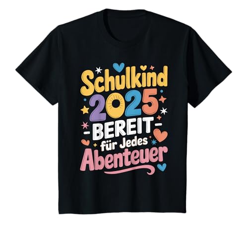 Kinder Einschulung Mädchen 2025 Schulkind Mädchen Kita Abgängerin T-Shirt Kinder Einschulung Mädchen 2025 Schulkind Mädchen Kita Abgängerin T-Shirt von Geschenke zur Einschulung Mädchen & Jungen Deko