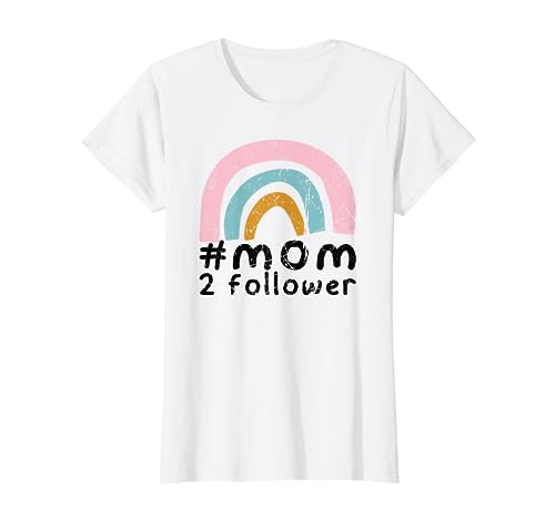 Zur Geburt Mutter Zwillinge Jungs Mädchen #Mom 2 follower T-Shirt von Geschenke zur Geburt Zwillinge Jungs u. Mädchen