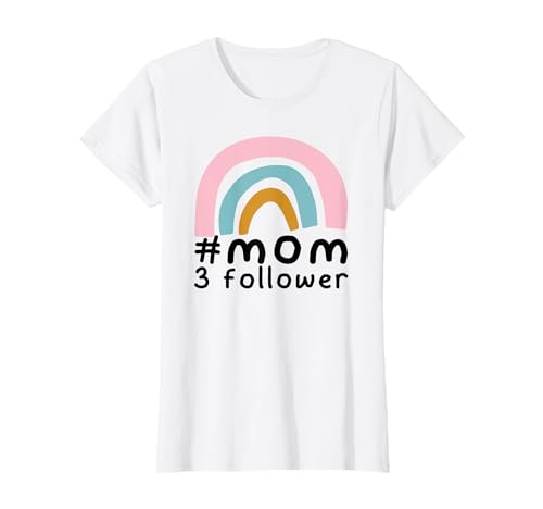 Mutter Drillinge Mama 3 Kinder lustig #Mom 3 Follower T-Shirt Mutter Drillinge Mama 3 Kinder lustig #Mom 3 Follower T-Shirt von Geschenke zur Geburt für Mutter u. Eltern