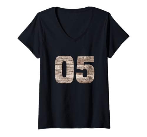 Damen Hölzerne Hochzeit 5. Hochzeitstag Paare Lustig Holzhochzeit T-Shirt mit V-Ausschnitt Damen Hölzerne Hochzeit 5. Hochzeitstag Paare Lustig Holzhochzeit T-Shirt mit V-Ausschnitt von Geschenke zur Holzhochzeit & 5. Hochzeitstag Paare