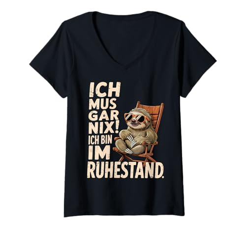 Damen Rentner Spruch Ruhestand Rente Pension Abschiedsgeschenk T-Shirt mit V-Ausschnitt Damen Rentner Spruch Ruhestand Rente Pension Abschiedsgeschenk T-Shirt mit V-Ausschnitt von Geschenke zur Pension & lustige Ruhestand Sprüche