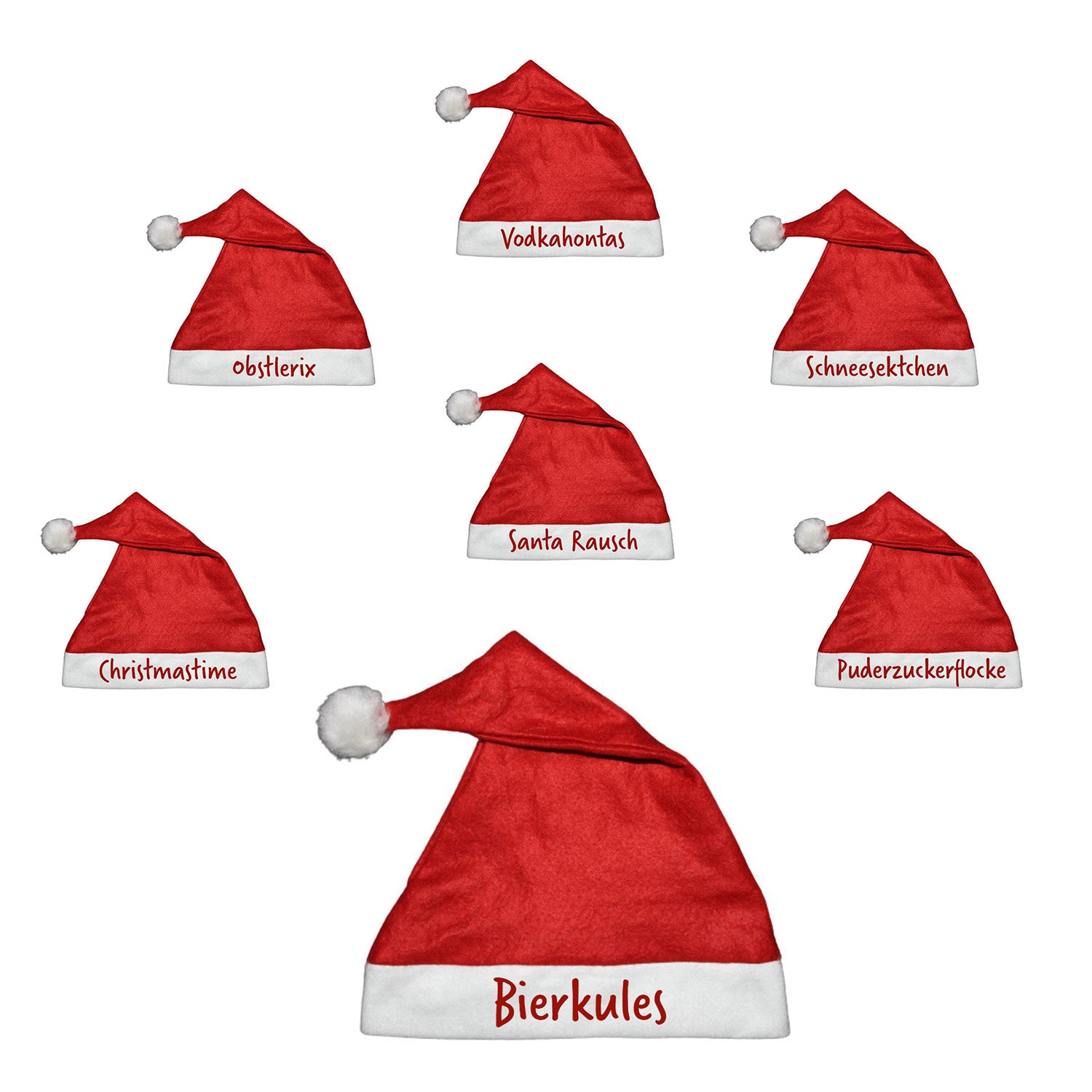 Weihnachtsmützen Nikolausmützen - Mit Spruch Lustiges Weihnachten von GeschenkeByDeggelbam