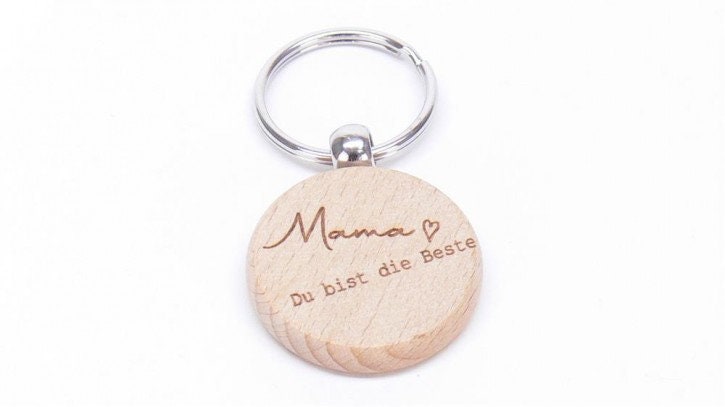 Schlüsselanhänger Holz Rund Mama Du Bist Die Beste Schlüsselanhänger Holz Rund Mama Du Bist Die Beste von GeschenkeKreisel