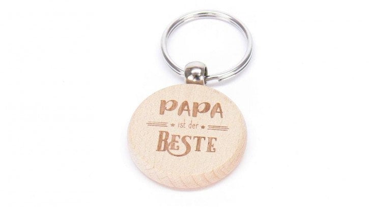 Schlüsselanhänger Holz Rund Papa Ist Der Beste Schlüsselanhänger Holz Rund Papa Ist Der Beste von GeschenkeKreisel