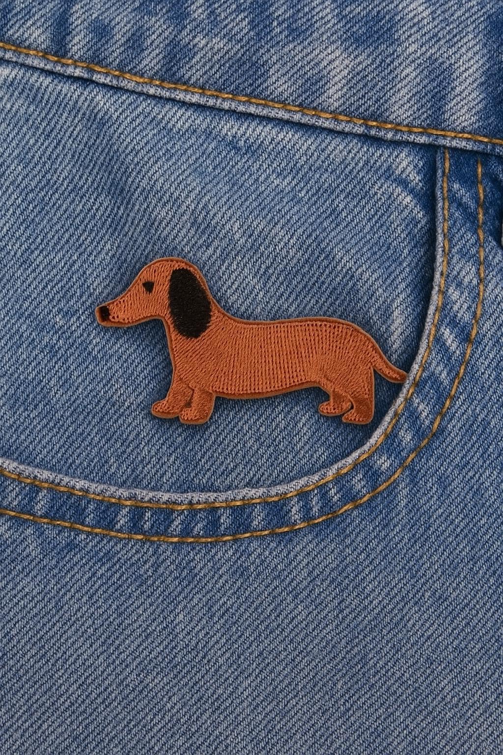 Dackel Aufnäher - Bügelpatch/Applikation | 7 X 3, 8 cm von Geschenkebud