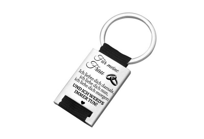 Geschenkehöhle Schlüsselanhänger mit Gravur Schlüsselanhänger mit Gravur "Ich liebe dich & ich werde es immer tun", Erhältlich in 14 Varianten & liebevoller Gravur von Geschenkehöhle