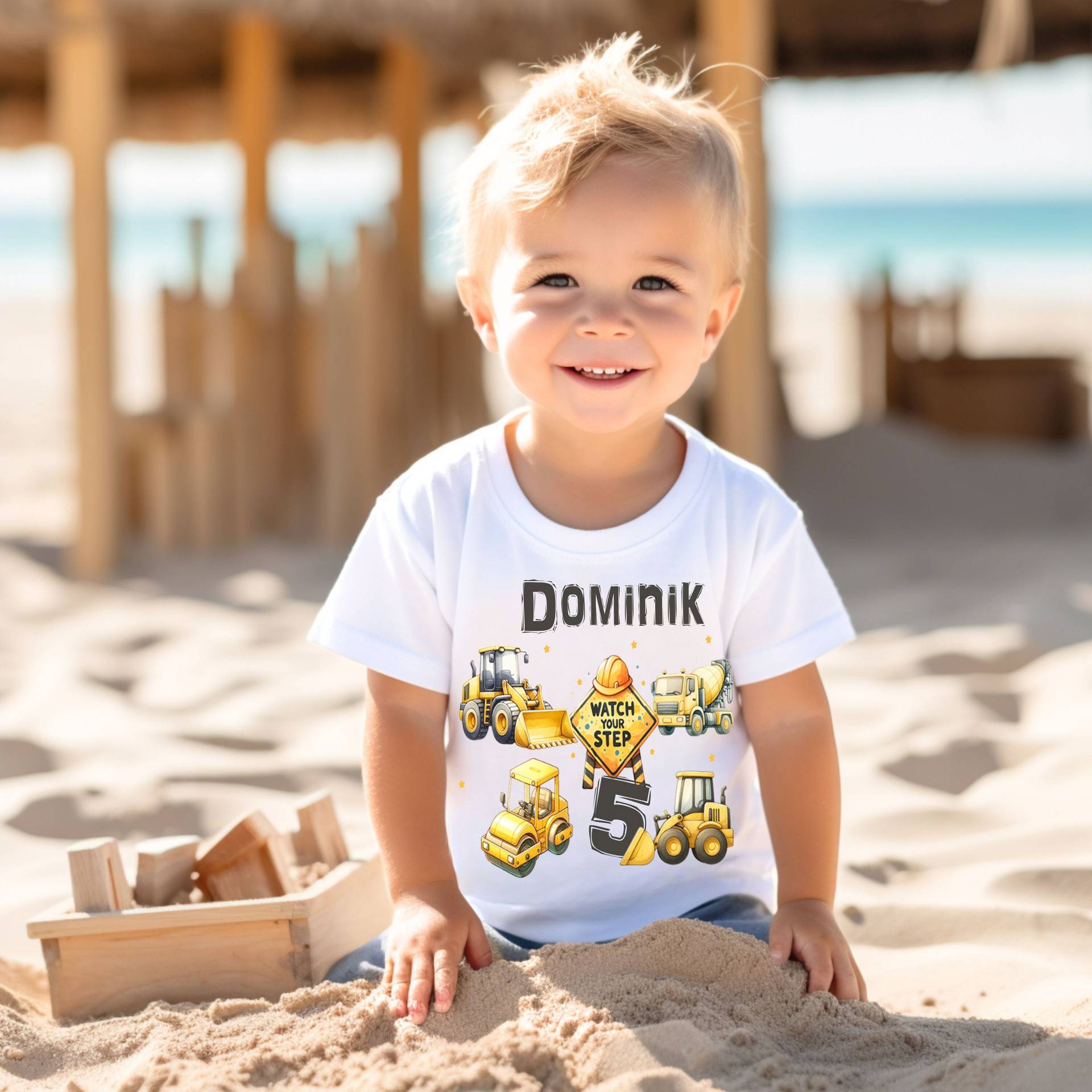 Geburtstagsshirt Perosnalisiert Für Junge/Mein Erstes Geburtstag/ Baustelle/ Fahrzeug Bulldozer Geburtstagsshirt Perosnalisiert Für Junge/Mein Erstes Geburtstag/ Baustelle/ Fahrzeug Bulldozer von Geschenkekastl
