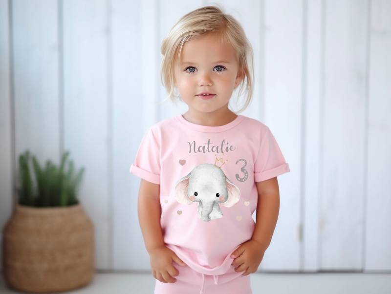 Geburtstagsshirt Perosnalisiert Für Mädchen/Mein Erstes Geburtstag/ Elefant Boho Baby Geburtstagsshirt Perosnalisiert Für Mädchen/Mein Erstes Geburtstag/ Elefant Boho Baby von Geschenkekastl