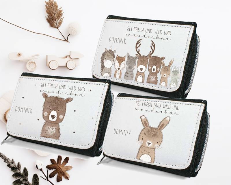 Geldbeutel Personalisiert Für Kinder/ Geschenk Zum Geburtstag/Wild Wunderbar Junge Mädchen Göldbörse von Geschenkekastl