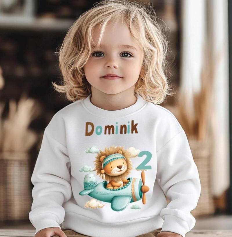 Sweatshirt Sweater Personalisiert Mit Namen, Zahl/Safari Löwe von Geschenkekastl