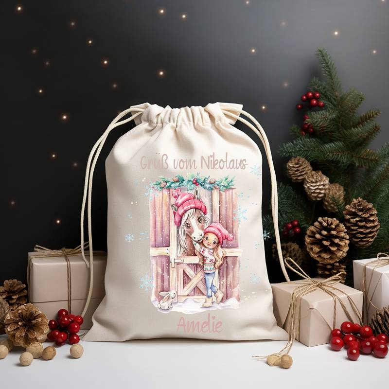 Weihnachtsgeschenk Verpackung Beutel/Pferd Mädchen Pferdeliebe von Geschenkekastl