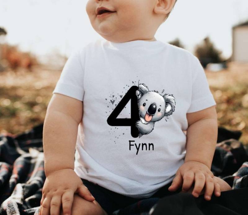 Geburtags T-Shirt Personalisiert Pandabär Junge Erster Geburtstag Zahlenshirt Outfit von Geschenkelaedchen