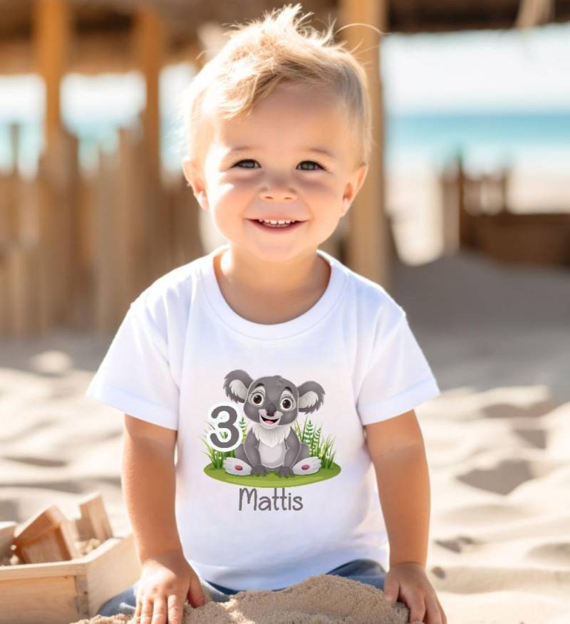 Geburtstags T-Shirt Zebra Koala Safari Tiere Personalisiert Kinder Outfit Zum Kindergeburtstag Geschenk Erster Geburtstag von Geschenkelaedchen