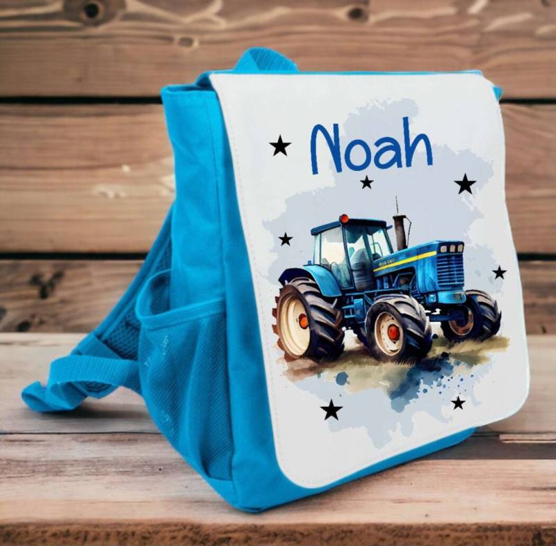 Rucksack Kinder Mit Name Traktor Junge Personalisiert Kindergartentasche Kita Kindergarten Wechselwäsche von Geschenkelaedchen