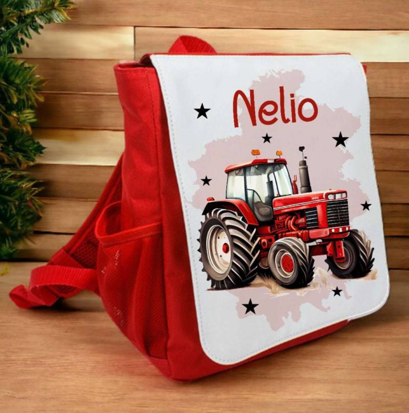 Rucksack Kinder Mit Name Traktor Junge Personalisiert Kindergartentasche Kita Kindergarten Wechselwäsche von Geschenkelaedchen