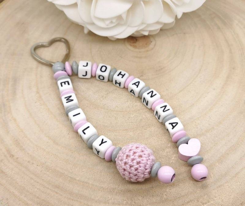 Schlüsselanhänger Mit Name Junge Mädchen Doppelname Geschenkidee von Geschenkelaedchen