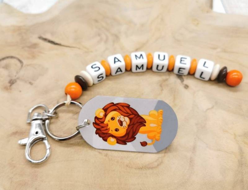 Schlüsselanhänger Mit Name Mädchen Jungen Löwe Geschenk Metall Endlich Schulkind Schule Geburtstag von Geschenkelaedchen