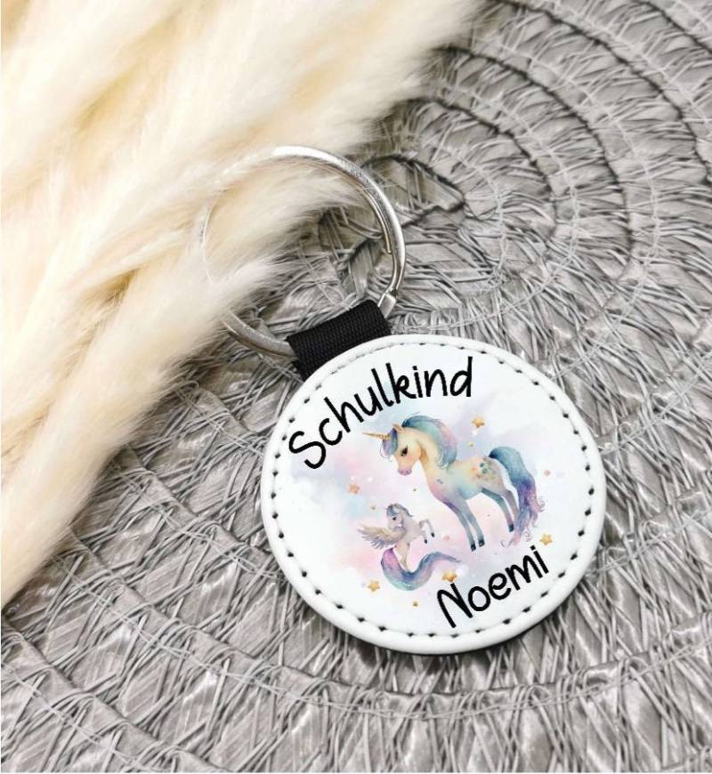 Schlüsselanhänger Schulkind Mit Name Personalisiert Mädchen Einhorn Einschulungsgeschenk Einschulung Geschenk von Geschenkelaedchen