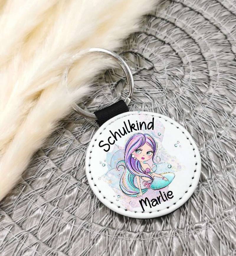 Schlüsselanhänger Schulkind Mit Name Personalisiert Mädchen Meerjungfrau Einschulungsgeschenk Einschulung Geschenk von Geschenkelaedchen
