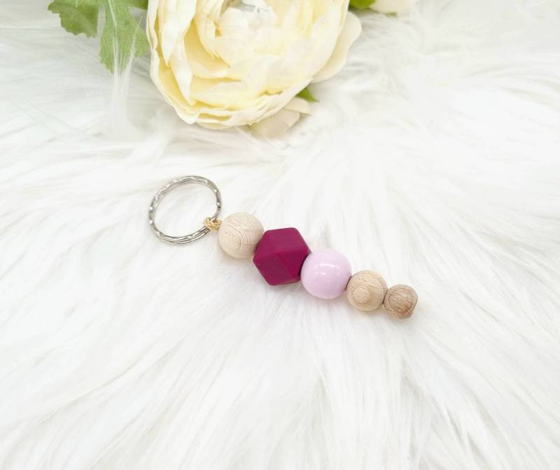 Schlüsselanhänger Silikon Hexagon Taschenbaumler Geschenk von Geschenkelaedchen