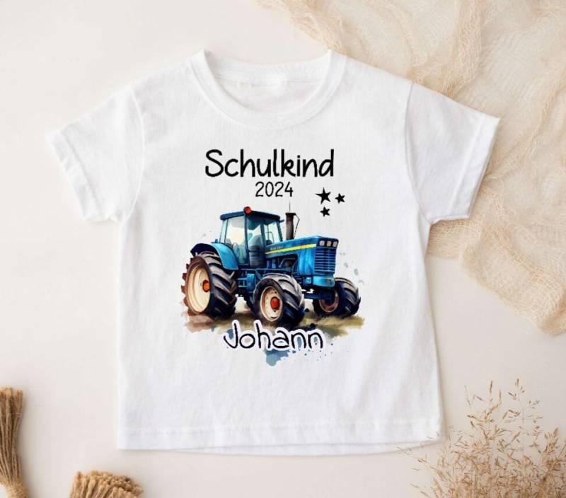 Schulkind T Shirt Personalisiert Traktor Mit Name Junge Personalisiert Geschenkidee Schulbeginn Einschulung von Geschenkelaedchen