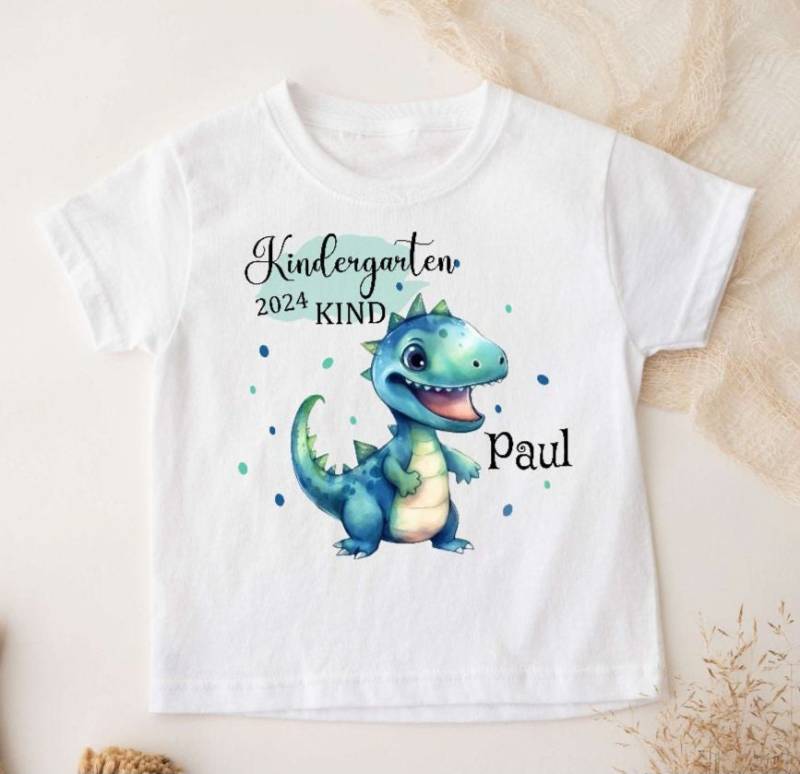 T-Shirt Kindergartenkind Drache Mit Name Junge Personalisiert Kindergarten Kita Kind Erster Tag von Geschenkelaedchen