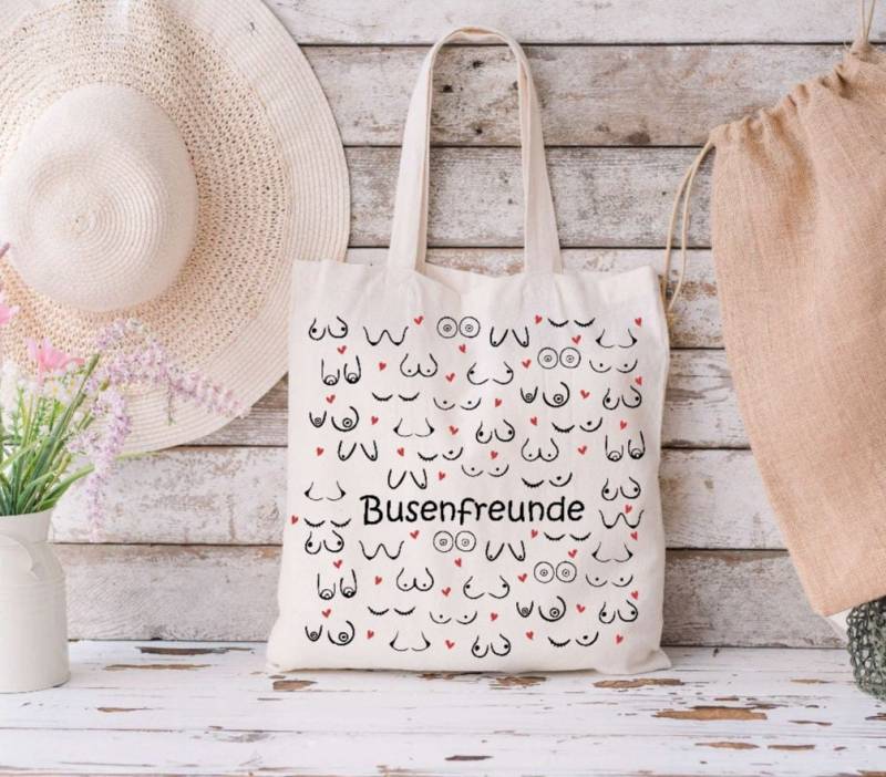 Tragetasche Busenfreunde Mit Name Beutel Einkaufstasche Tasche Geschenk Freundin von Geschenkelaedchen