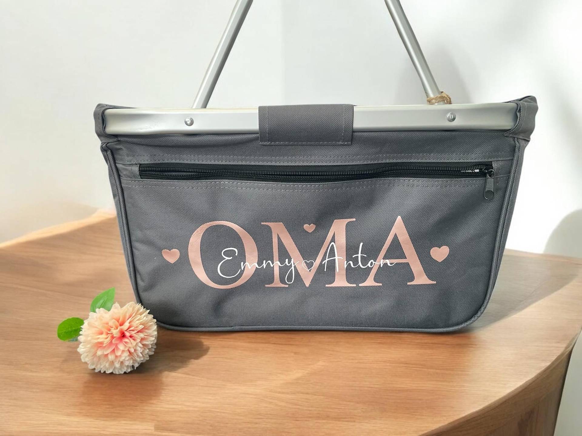 Einkaufskorb Personalisiert Mit Name - Geschenk Für Mama, Oma, Freundin Herz Geschenkidee Weihnachten Muttertag Geburtstag von Geschenkezauber2Shop