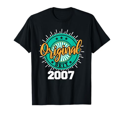 17. Geburtstag Junge Mädchen 17 Jahre 2007 Lustig Geschenk T-Shirt von Geburtstagsgeschenk Damen Herren 2007 Geschenkidee