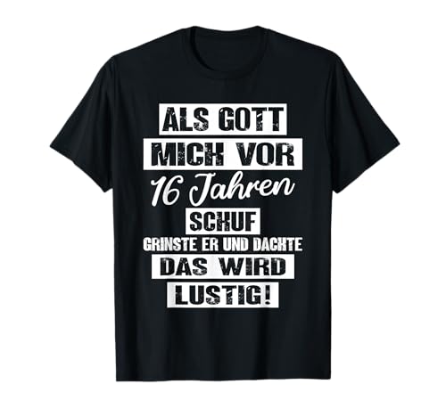 16 Geburtstag Junge Mädchen 16 jährige Jungen T-Shirt von Geschenkidee 16 Jahre Junge 16. Geburtstag Mädchen