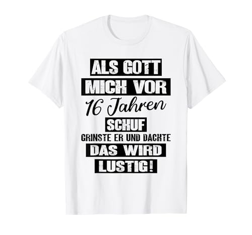16 Geburtstag Junge Mädchen 16 jährige Jungen T-Shirt von Geschenkidee 16 Jahre Junge 16. Geburtstag Mädchen