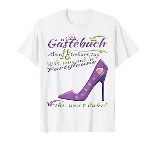 18. Geburtstag Junge und 18. Geburtstag Mädchen Gästebuch T-Shirt von Geschenkidee 18 Geburtstag Deko als Gästebuch