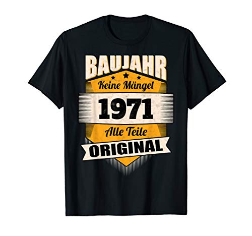 Herren Baujahr 1971 Geschenk Geburtstag T-Shirt Herren Baujahr 1971 Geschenk Geburtstag T-Shirt von Geschenkidee 1971 Geboren Shirts