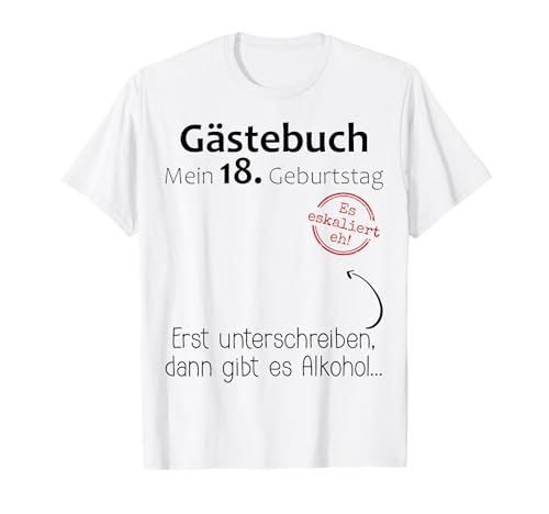 18. Geburtstag Junge Mädchen 18 Jahre 2007 Lustig Geschenk T-Shirt von T-Shirt 18. Geburtstag Junge Mädchen 18 Jahre Deko