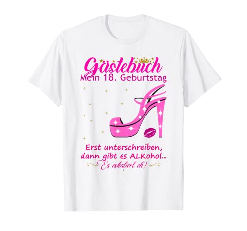 Gästebuch zum 18. Geburtstag Junge Mädchen Lustiges Design T-Shirt von Geschenkidee 2004 Damen Herren Geburtstagsgeschenk