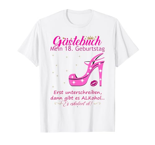 Gästebuch zum 18. Geburtstag Junge Mädchen Lustiges Design T-Shirt Gästebuch zum 18. Geburtstag Junge Mädchen Lustiges Design T-Shirt von Geschenkidee 2004 Damen Herren Geburtstagsgeschenk