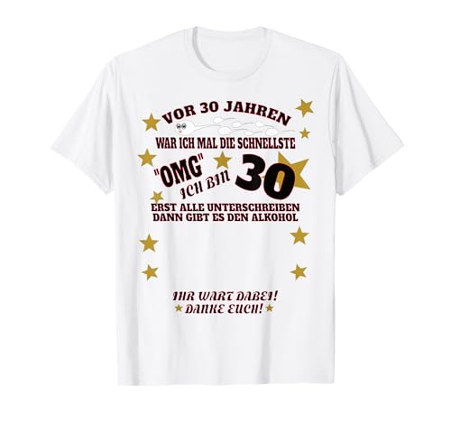 30. Geburtstag Damen und 30. Geburtstag Frau Gästebuch T-Shirt 30. Geburtstag Damen und 30. Geburtstag Frau Gästebuch T-Shirt von Geschenkidee 30 Geburtstag Deko als Gästebuch