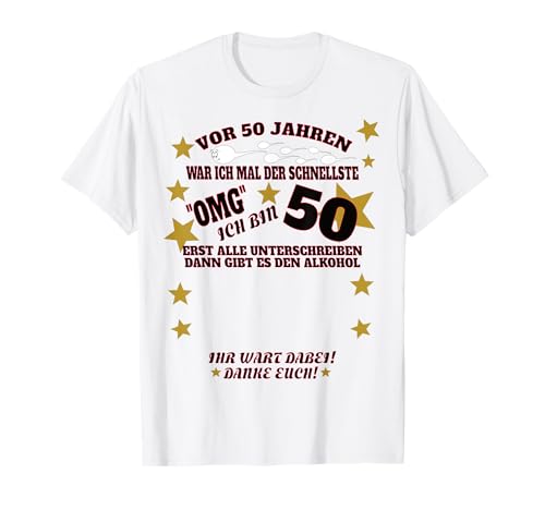 50. Geburtstag Herren und 50. Geburtstag Mann Gästebuch T-Shirt 50. Geburtstag Herren und 50. Geburtstag Mann Gästebuch T-Shirt von Geschenkidee 50 Geburtstag Deko als Gästebuch