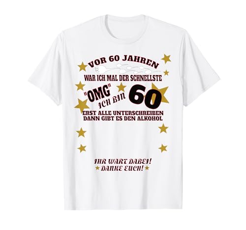 60. Geburtstag Herren und 60. Geburtstag Mann Gästebuch T-Shirt 60. Geburtstag Herren und 60. Geburtstag Mann Gästebuch T-Shirt von Geschenkidee 60 Geburtstag Deko als Gästebuch