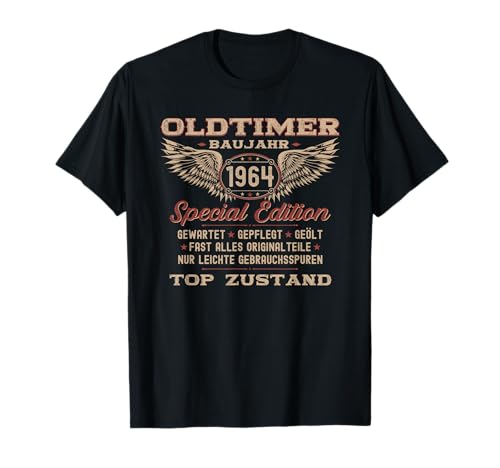 60. Geburtstag Oldtimer Jahrgang 1964 Herren Geschenke T-Shirt 60. Geburtstag Oldtimer Jahrgang 1964 Herren Geschenke T-Shirt von Geschenkidee 60. Geburtstag Vintage 1964 Oldtimer