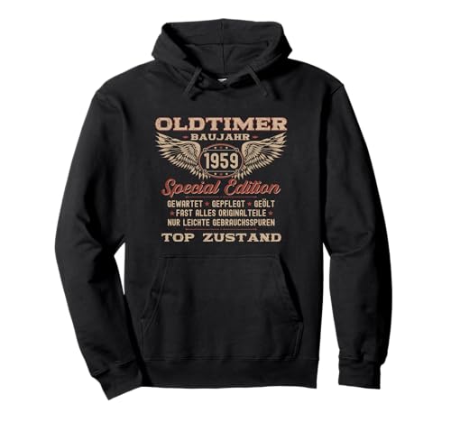 66. Geburtstag Oldtimer Jahrgang 1959 Herren Geschenke Pullover Hoodie von Geschenkidee 66. Geburtstag Vintage 1959 Oldtimer