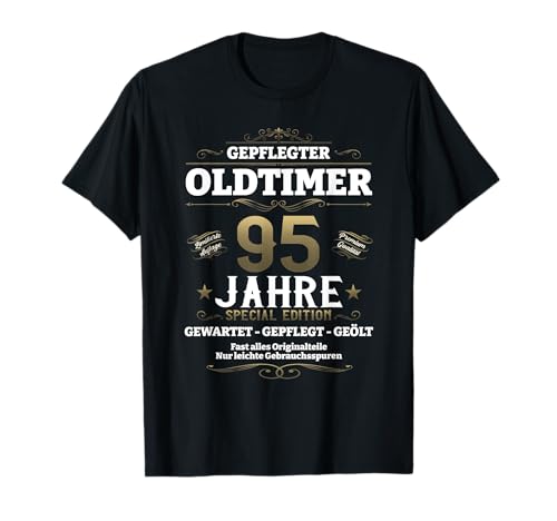 95. Geburtstag Herren Oldtimer Jahrgang 1929 Geschenke T-Shirt von Geschenkidee 95. Geburtstag Vintage 1929 Oldtimer