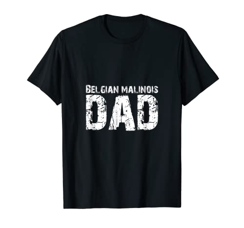 Herren Belgian Malinois Dad Vintage Papa Hund Hunde Pfoten T-Shirt von Geschenkidee Belgian Malinois Dad